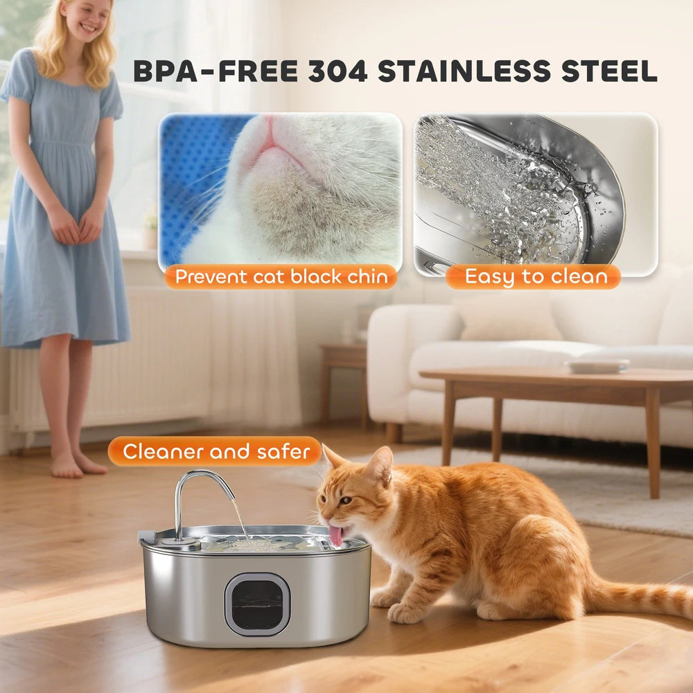 Stainless Steel Pet Water Fountain