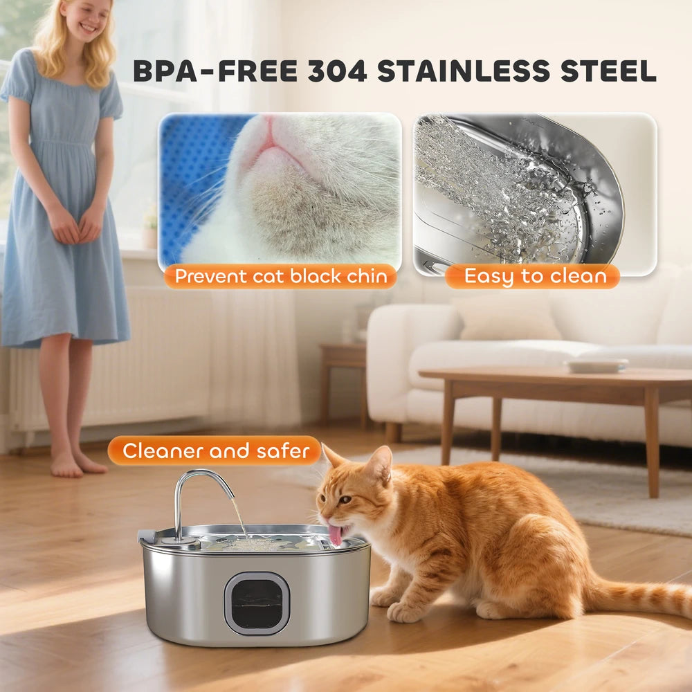 Stainless Steel Pet Water Fountain